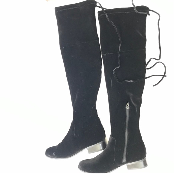 a new day Shoes - SALE Over the Knee boots. Black velvet.